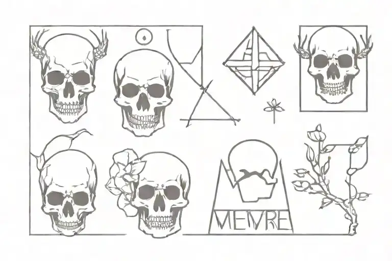 memento mori memento vivere tattoo design idea