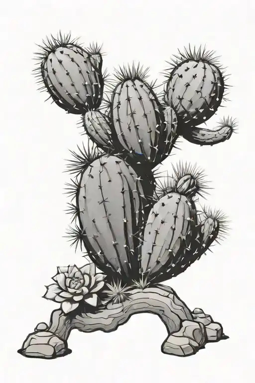 sedona arizona cactus tattoo design idea