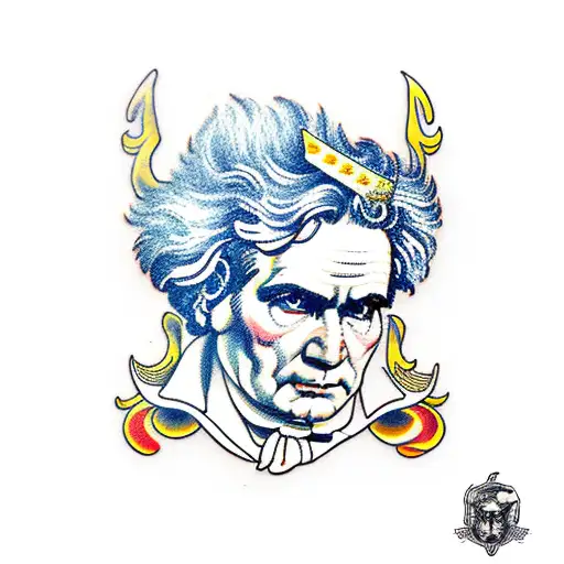Ludwig von beethoven tattoo design idea