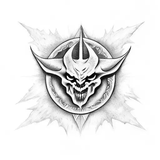 satanic tattoo design idea