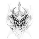 satanic tattoo design idea