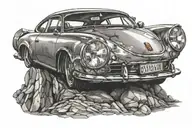 porsche headlight  tattoo design idea