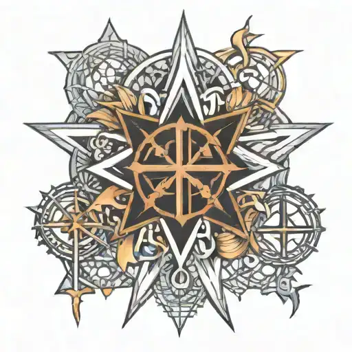 All religion symbols in one tattoo design idea