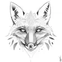 fox tattoo design idea