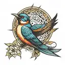 swallow bird tattoo design idea