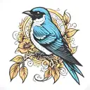 swallow bird tattoo design idea