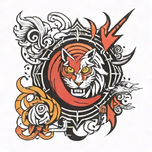 logo from fairy tail anime and homunculus logo from fullmetal alchemist anime tattoo design idea