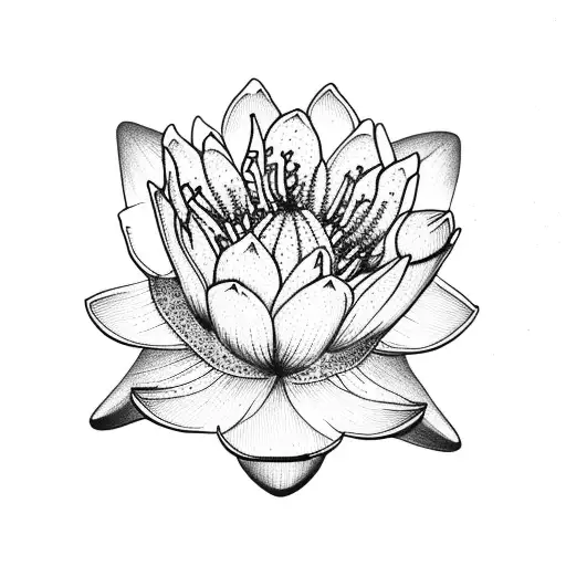 waterlily hibiscus Chaconia tattoo design idea
