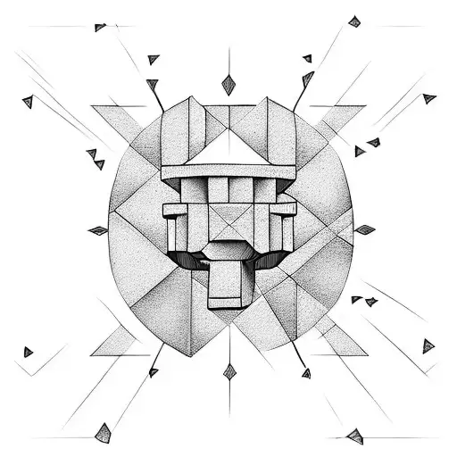 brick wall tattoo design idea