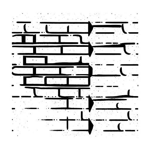 brick wall tattoo design idea