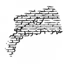 brick wall tattoo design idea