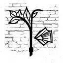 brick wall tattoo design idea