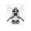 cyberpunk Edgerunners tattoo design idea