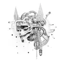 cyberpunk Edgerunners tattoo design idea