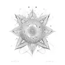 Vine throwing star rose tattoo design idea