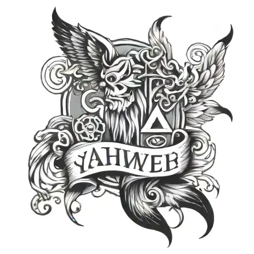 yahweh tattoo design idea