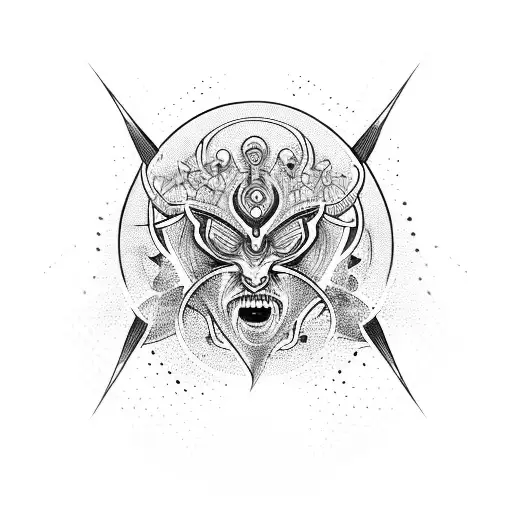 neo tribal gota tattoo design idea