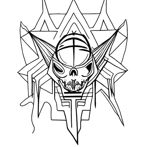 neo tribal goth tattoo design idea