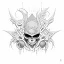 neo tribal goth tattoo design idea