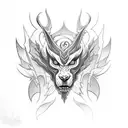 neo tribal goth tattoo design idea