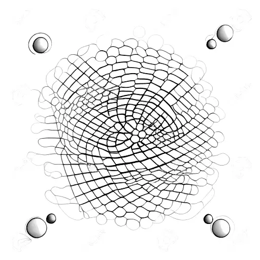 A blood cell surrounded by DNA strands tattoo design idea