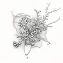 Coral Honeysuckle tattoo design idea