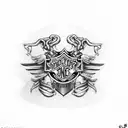 harley davidson bagger  tattoo design idea