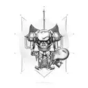 harley davidson bagger  tattoo design idea