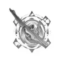 Outlaw country music tattoo design idea