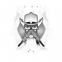 Outlaw country music tattoo design idea
