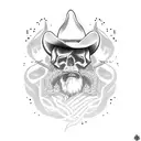 Outlaw country music tattoo design idea