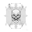 snowy egret skeleton tattoo design idea