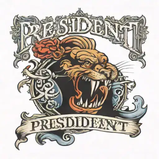 text saying President  tattoo design idea