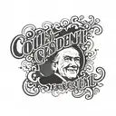 Text saying Coolest President  tattoo design idea