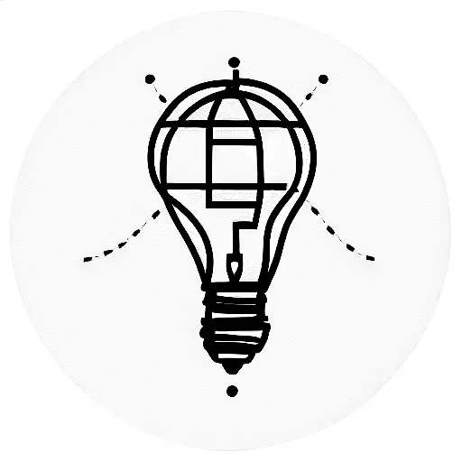 light bulb tattoo design idea
