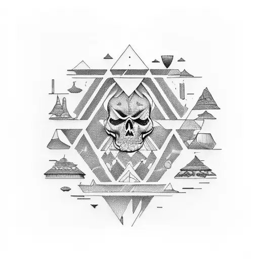 arquitecture´s objects tattoo design idea