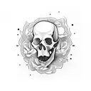arquitecture´s objects forming a skull tattoo design idea