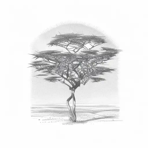 african palm tree tattoo design idea