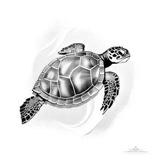 sea turtle tattoo design idea