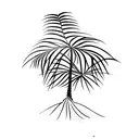 african palm tree tattoo design idea