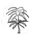 african palm tree tattoo design idea