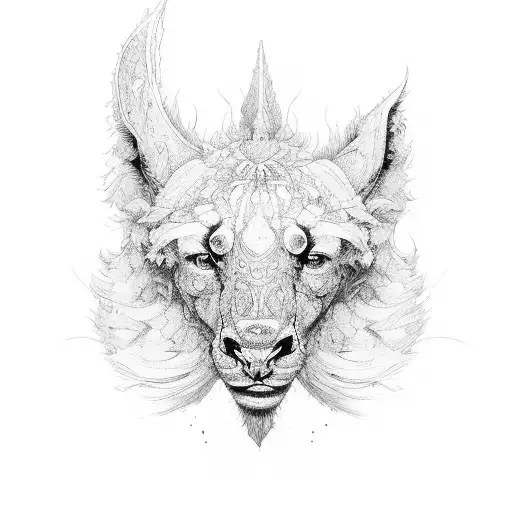 marigold and key tattoo design idea