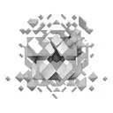 Matrix, numbers and letters in square or cube, text below: escape.  tattoo design idea