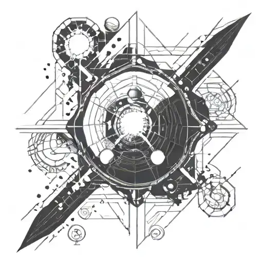 Interstellar movie minimalist tattoo tattoo design idea