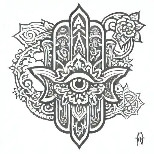 Hamsa tattoo design idea