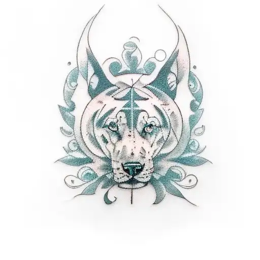 Design a tattoo incorporating an animal, object, icon, or symbol that embodies unwavering determination, single-minded f tattoo design idea
