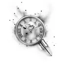 Time Flies cursive tattoo design idea