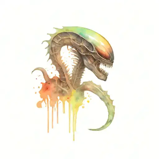 Alien xenomorph tattoo design idea