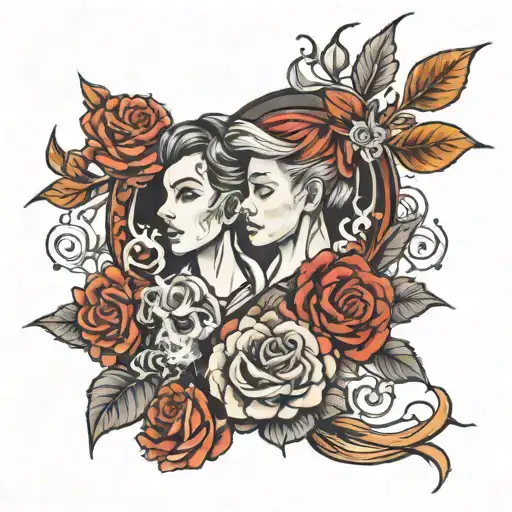 paul and JEana tattoo design idea
