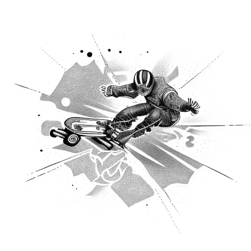 Freestyle Slalom inline skates tattoo design idea